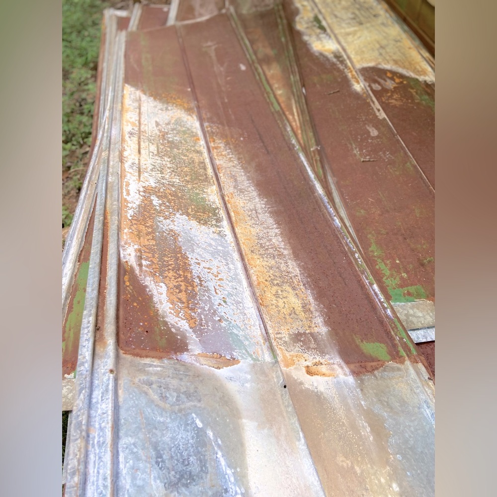 1940’s Antique Tin metal roofing 25 4x8 sheets